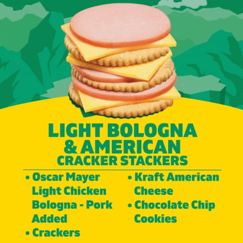 Lunchables Light Bologna & American Cheese Cracker Stackers Kids Snack Kit Perspective: back