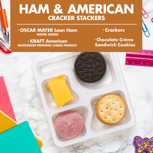 Lunchables Ham & American Cheese Cracker Stackers Snack Kit Perspective: back