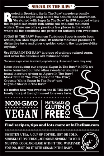 Sugar In The Raw® Turbinado Cane Sugar Perspective: back