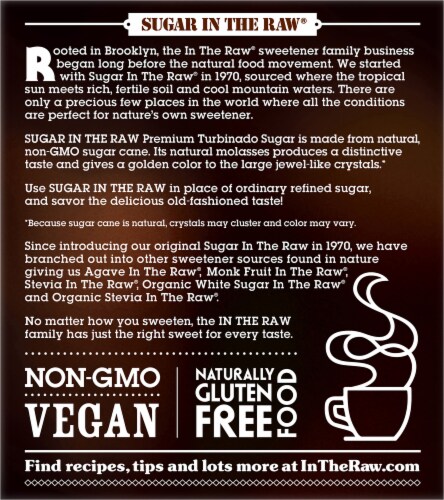Sugar in the Raw® Turbinado Cane Sugar Perspective: back