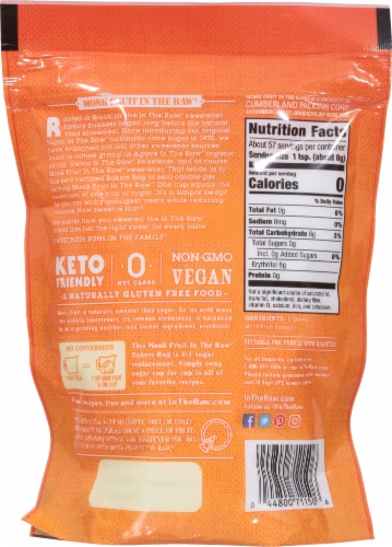 Monk Fruit in the Raw® Zero Calorie Sweetener Perspective: back