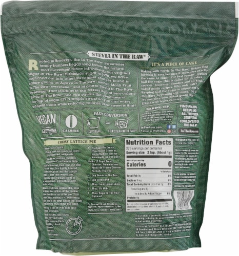 Stevia In The Raw Zero Calorie Sweetener Perspective: back