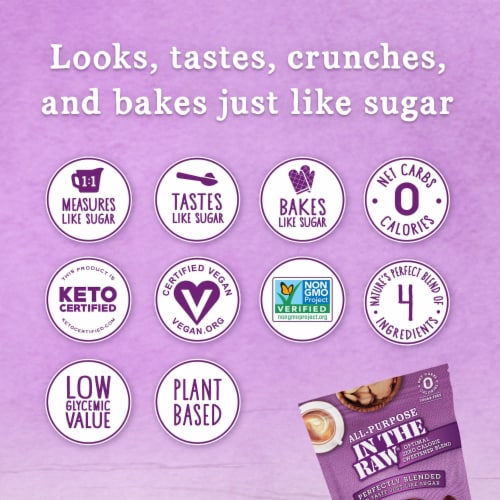In The Raw All-Purpose Zero Calorie Sweetener Perspective: back