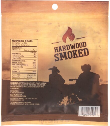 Cattleman's Cut® Original Beef Jerky Perspective: back