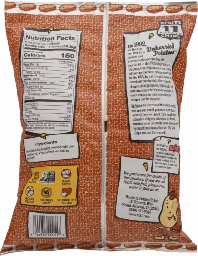 Route 11 Lightly Salted Potato Chips Perspective: back