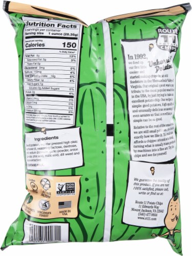 Route 11 Dill Pickle Hand Cooked Potato Chips Perspective: back