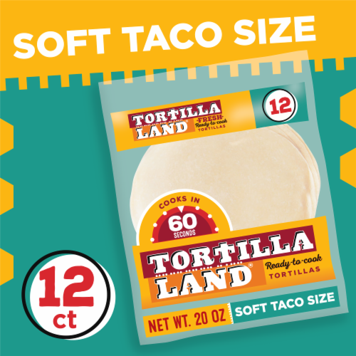 Tortilla Land® Fresh Uncooked Soft Taco Size Flour Tortillas Perspective: back