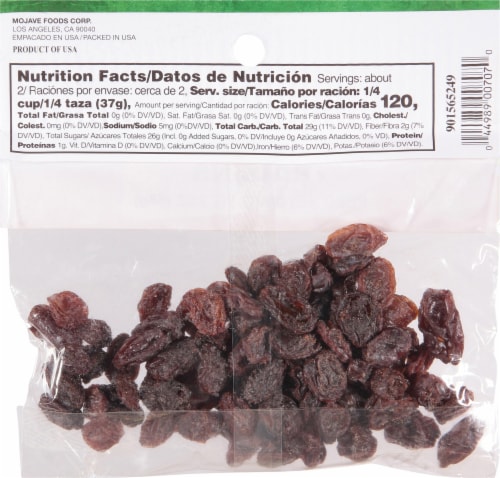 El Guapo® Raisins Perspective: back
