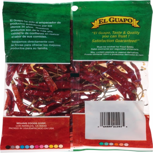 El Guapo Whole Arbol Chili Pods (Chile De Arbol Entero) Perspective: back