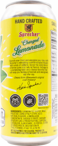 Sprecher™ Sparkling Caffeinated Lemonade Natural Can Perspective: back