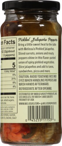 Melissa's® Pickeled Jalapeno Peppers Perspective: back
