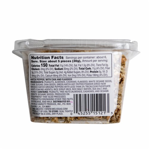 Melissa's Hatch Chile Clean Snax Gluten-Free Snack Perspective: back