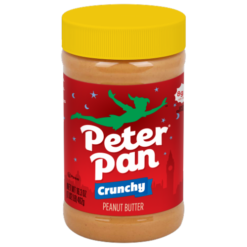 Peter Pan Gluten Free Crunchy Peanut Butter Made with Roasted Peanuts Perspective: back