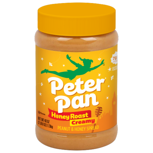 Peter Pan Creamy Honey Roast Peanut Butter Spread Made with Roasted Peanuts Perspective: back