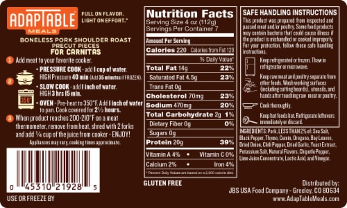 AdapTable Meals® Carnitas Pork Shoulder Roast Perspective: back