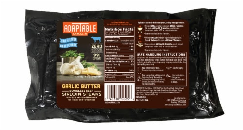 AdapTable Meals® Garlic Butter Boneless Beef Sirloin Steaks Perspective: back