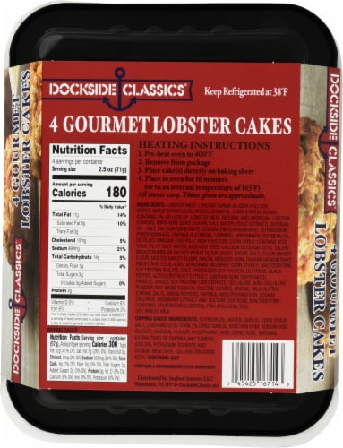 Dockside Classics Lobster Cakes 4 Count Perspective: back