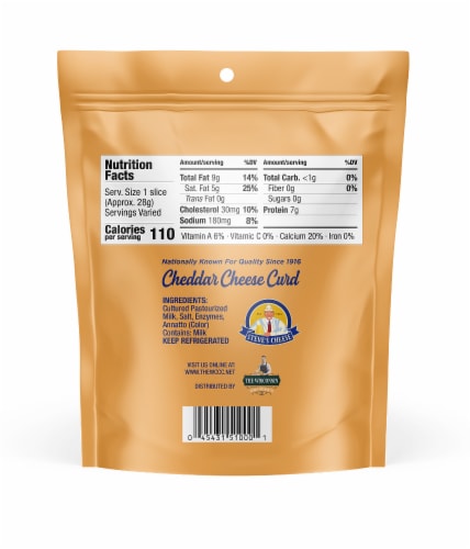 Steve's Cheddar Cheese Curds Perspective: back