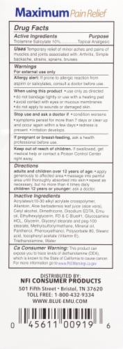 Blue Emu Maximum Arthritis Pain Relief Cream Perspective: back