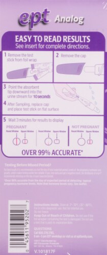 EPT™ Analog Pregnancy Test Twin Pack Perspective: back