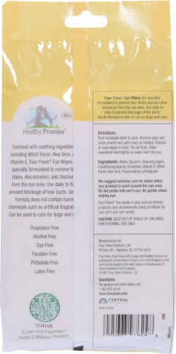 Four Paws® Healthy Promise® Dog & Cat Eye Wipes Perspective: back