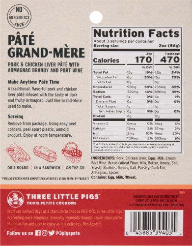 Three Little Pigs™ Trois Petits Cochons Pate Grand-Mere Perspective: back