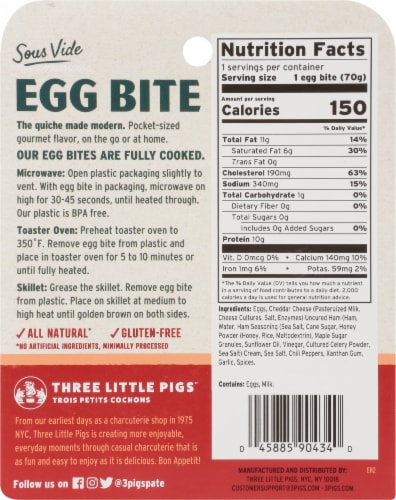 Trois Petits Cochons Sous-Vide Ham and Espelette Pepper Egg Bite Perspective: back
