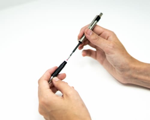 Zebra F-301 Fine Point Stainless Steel Ball Point Pen - Black Perspective: back