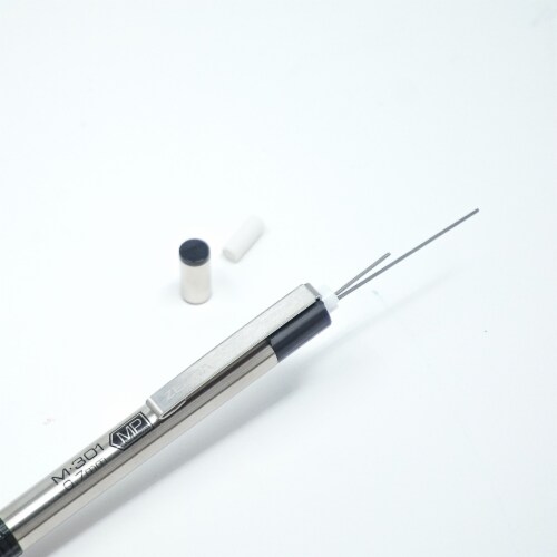 Zebra M-301 Mechanical Pencil, 0.7 mm, HB #2 Graphite, Black Grip, 2-Pack Perspective: back