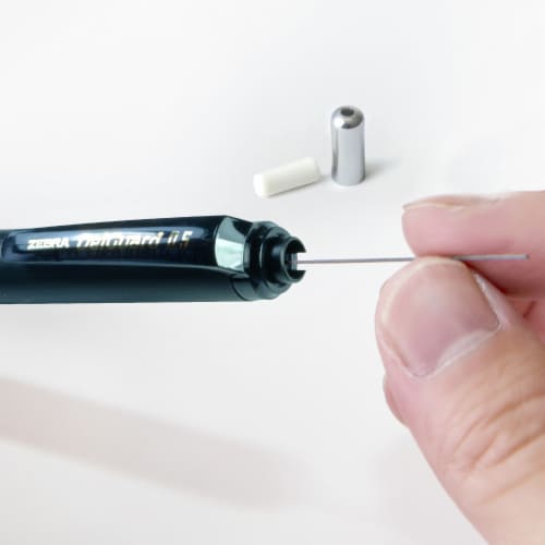 DelGuard Mechanical Pencil 0.5mm White with Bonus Lead Perspective: back
