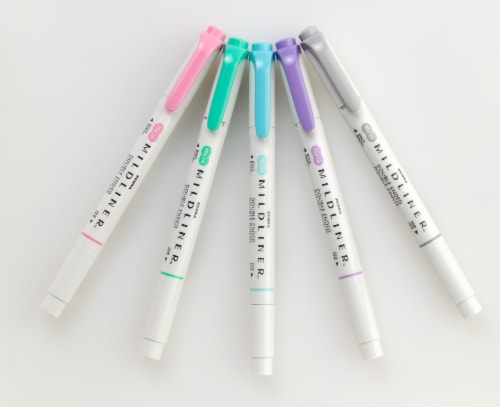 Zebra Pen Mildliner Double-Ended Creative Highlighter Set - Top Sellers 5-Pack Perspective: back