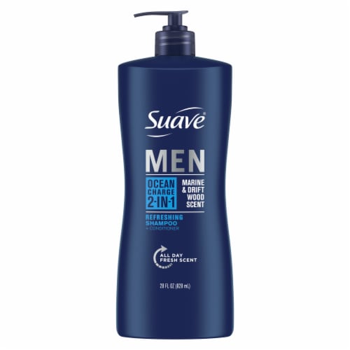 Suave Men Ocean Charge Two in One Shampoo and Conditioner Perspective: back