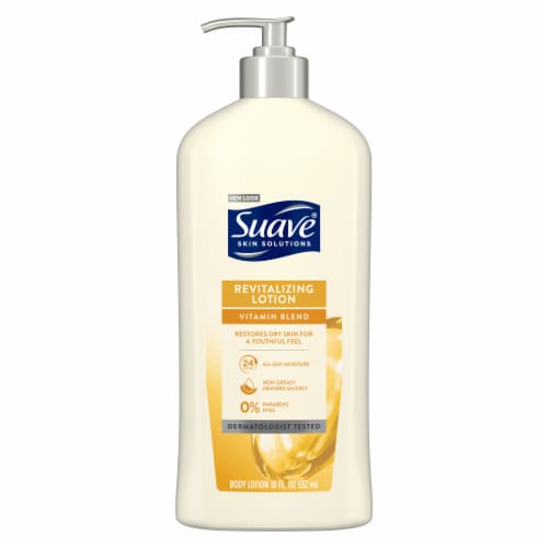 Suave Skin Solutions Revitalizing with Vitamin E Body Lotion Perspective: back