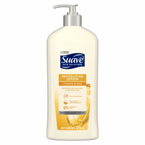 Suave Skin Solutions Revitalizing with Vitamin E Body Lotion Perspective: back