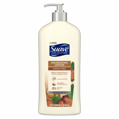Suave Skin Solutions Cocoa Butter & Shea Body Lotion Perspective: back
