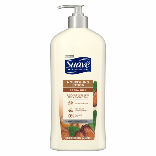 Suave Skin Solutions Cocoa Butter & Shea Body Lotion Perspective: back