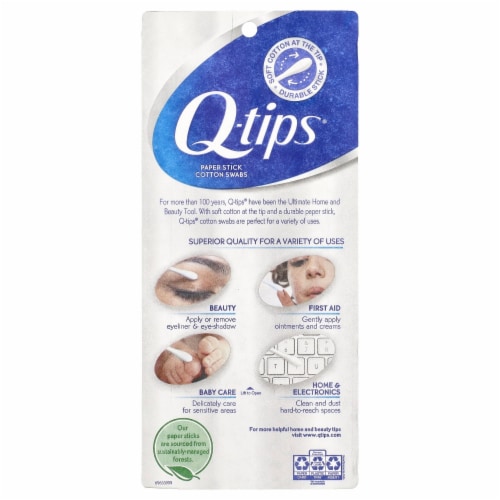 Q-tips® Cotton Swabs Perspective: back