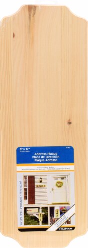 Hillman Natural Wood Rectangle Address Plate Perspective: back