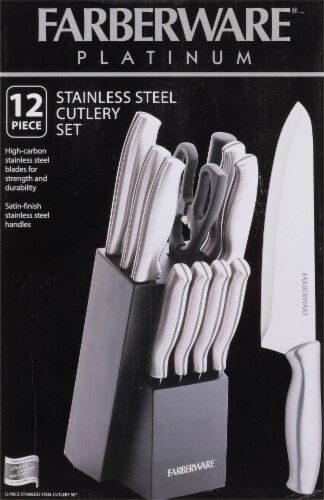 Farberware 15-piece Stamped Stainless Steel Knife Block Set