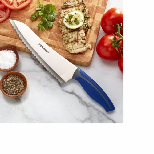 Farberwae Serrated Chef Knife - Navy, 1 ct - King Soopers