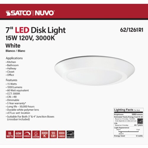 Satco 7 shop led disk light