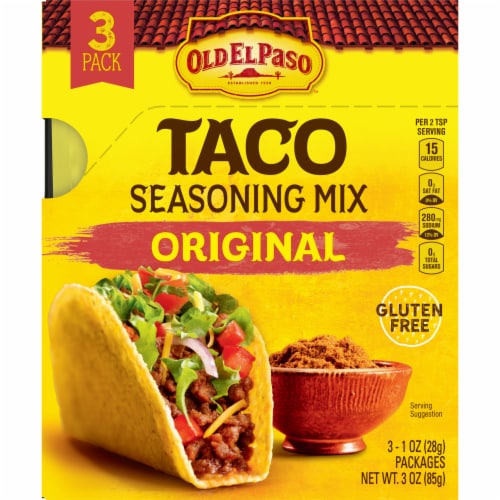 Old El Paso 25% Less Sodium Taco Seasoning Mix, 1 oz