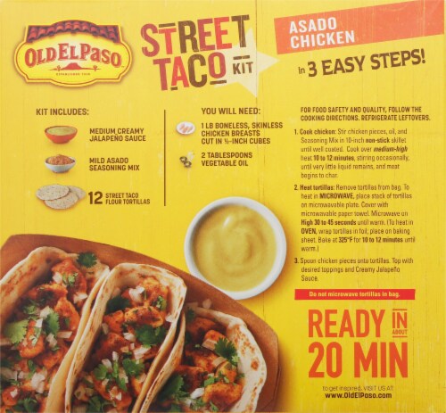 Old El Paso™ Asado Chicken Street Taco Kit Perspective: back