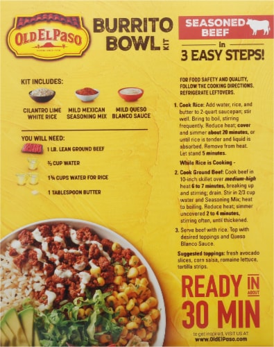 Old El Paso™ Seasoned Beef Burrito Bowl Kit Perspective: back