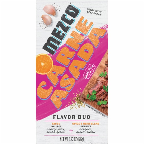 Mezco™ Carne Asada Sauce & Spice Blend Flavor Duo Seasoning Perspective: back