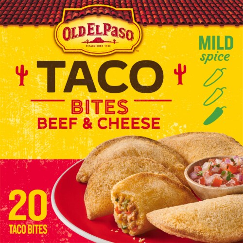 Old El Paso Taco Bites Beef and Cheese Perspective: back