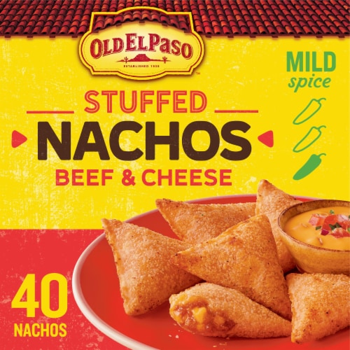 Old El Paso Stuffed Nachos Beef and Cheese Perspective: back