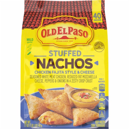Old El Paso Stuffed Nachos Chicken Fajita Style and Cheese Perspective: back