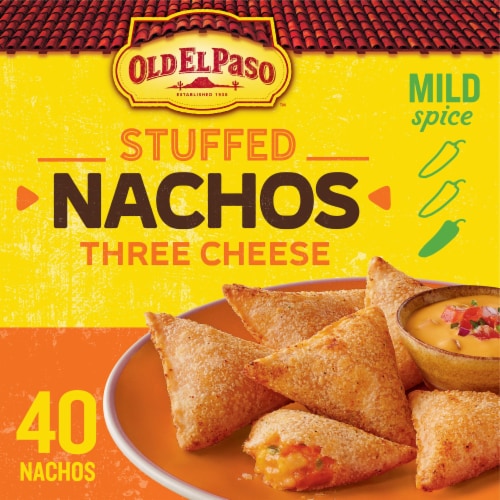 Old El Paso Stuffed Nachos Three Cheese Perspective: back
