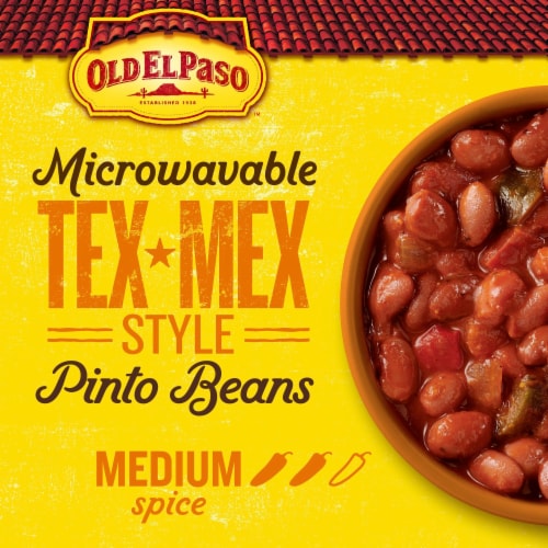 Old El Paso Microwavable Tex-Mex Style Pinto Beans Pouch Perspective: back